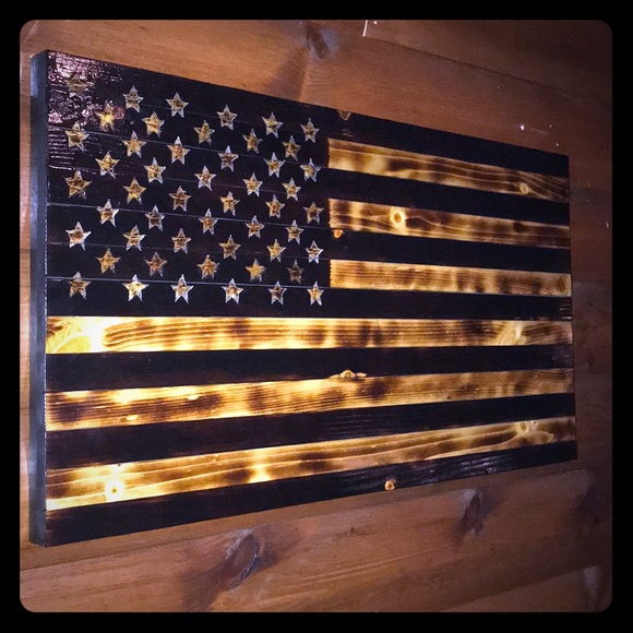 wood burned & Handmade .
